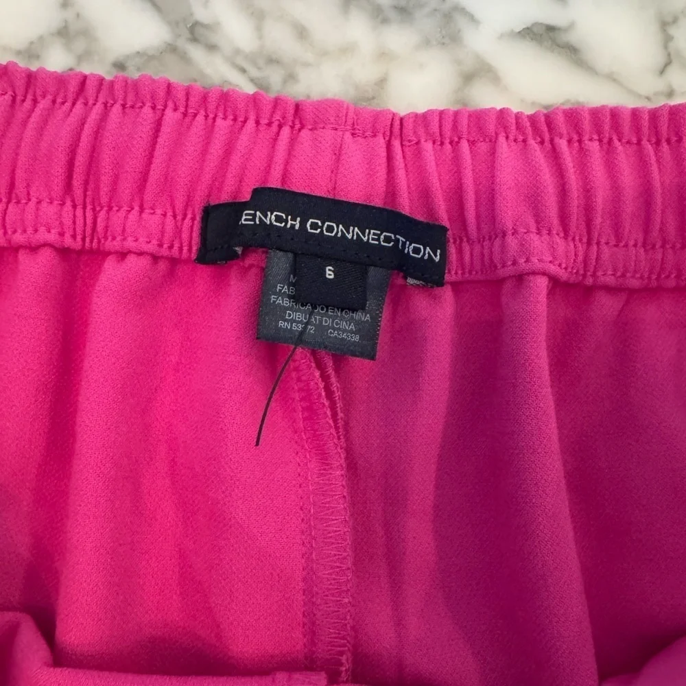 NWT French Connection Emiko Whisper Ruth Pants In Wild Rosa Sz 6 drawstring - Picture 6 of 9